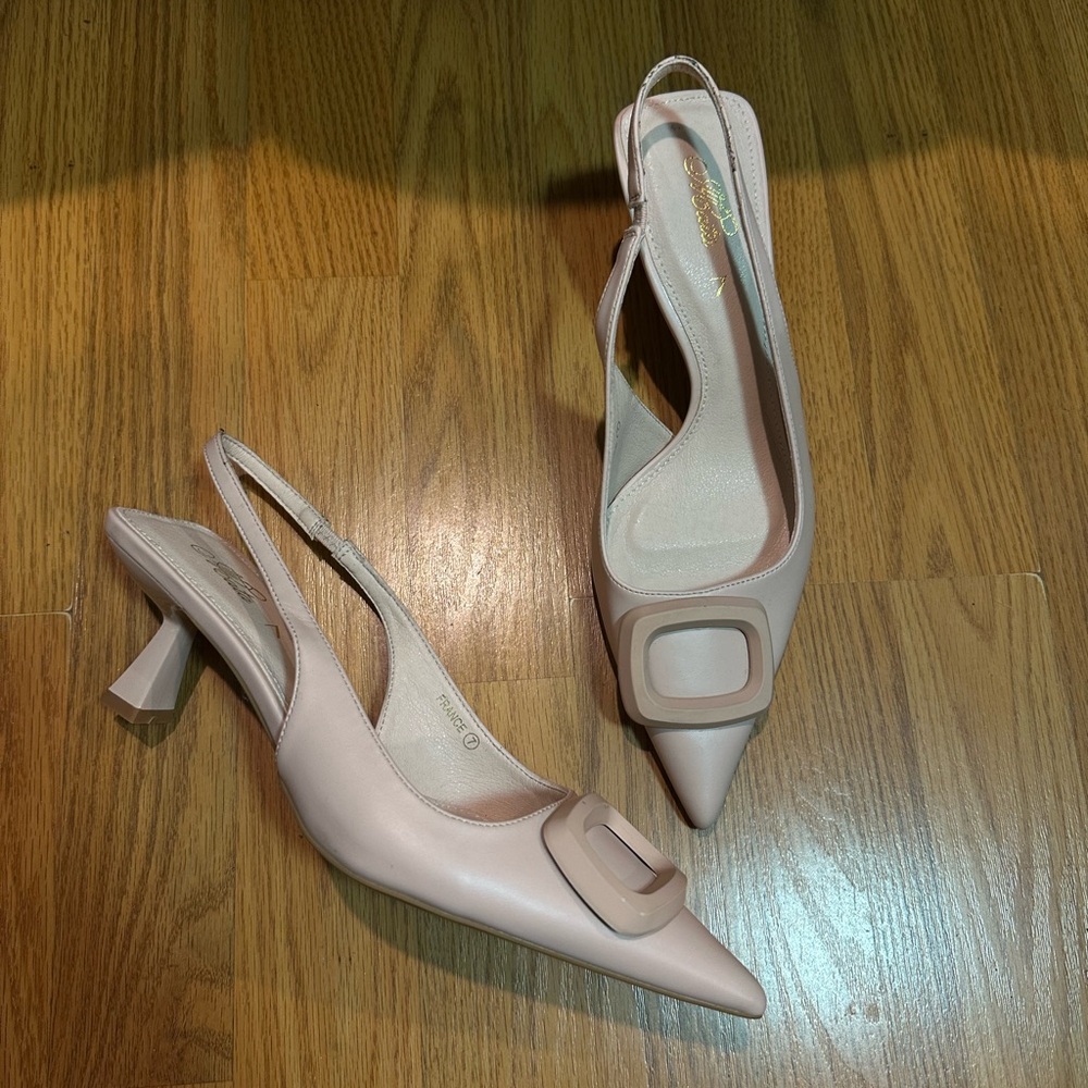 Elegant Blush Slingback Heels